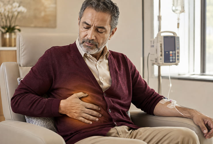 Patient receiving care for cancer-related pain