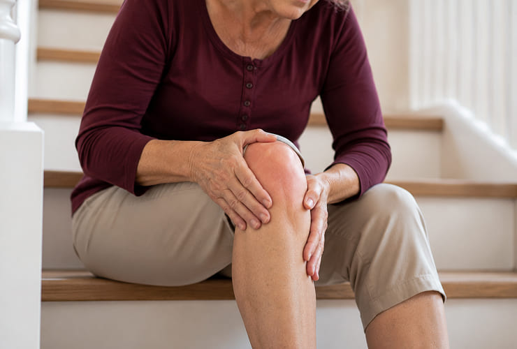 Patient experiencing chronic knee pain