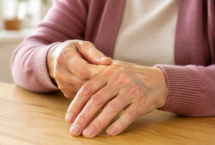 Patient experiencing joint and arthritis pain