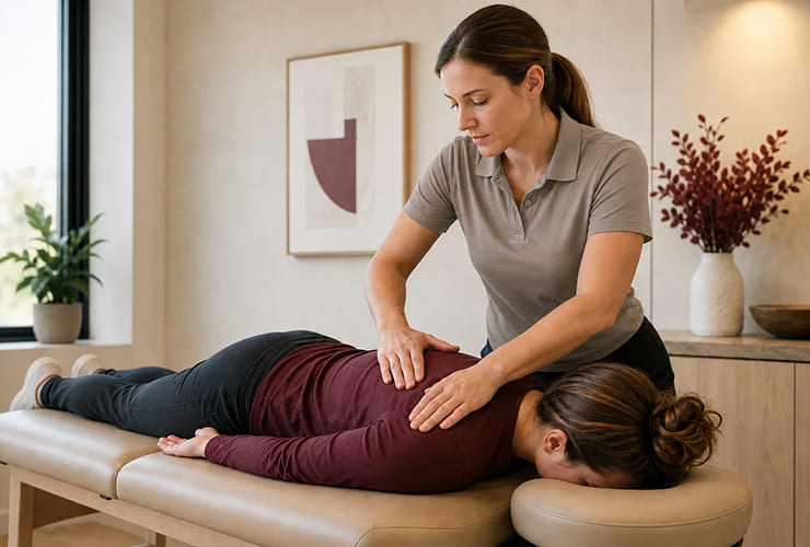 Chiropractic care treatment illustration